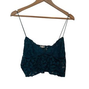 Free People Intimately Teal Lace Bralette Camisole Size L